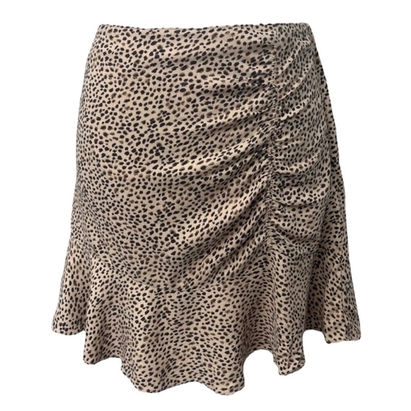 Abercrombie & Fitch Ruched Cheetah Print Skirt - Size Small - Picture 2 of 13
